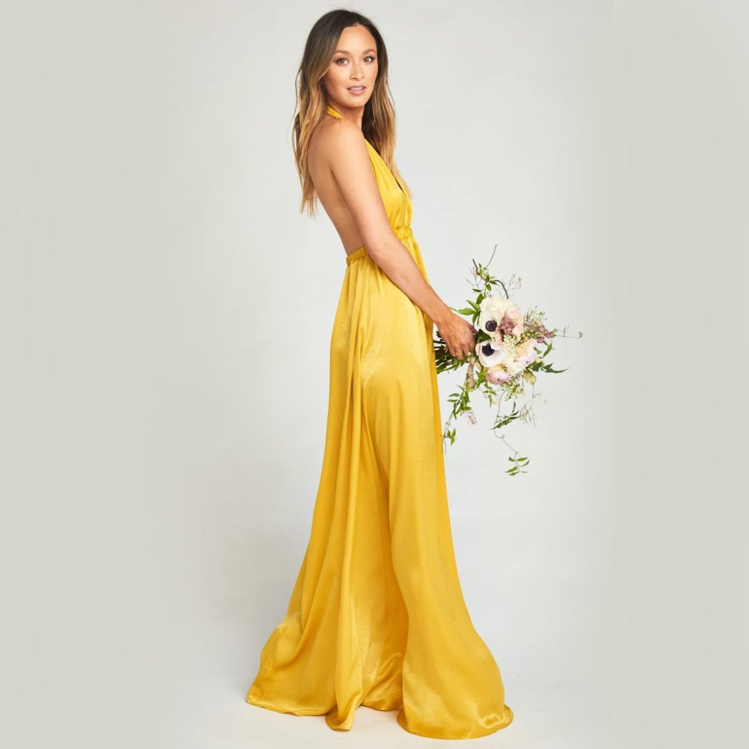 Robe jaune longue