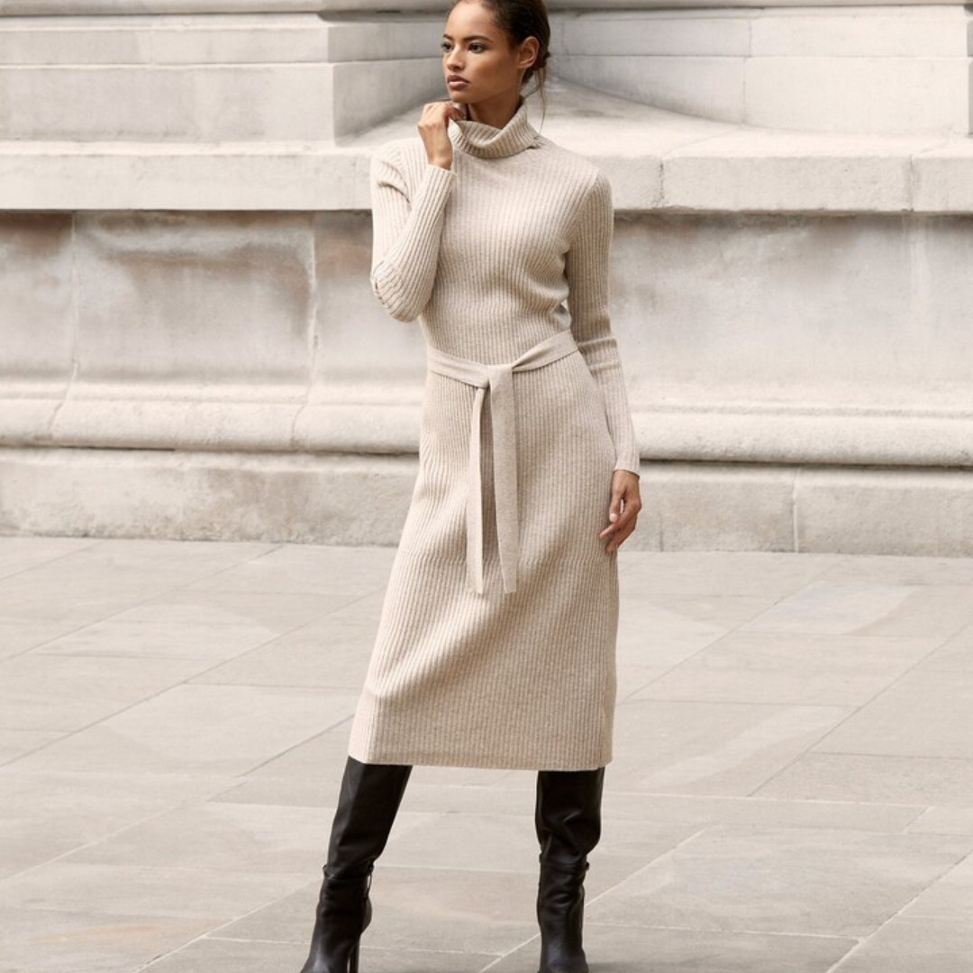 Robe hiver femme beige