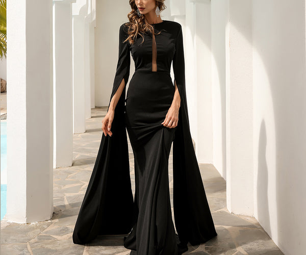 Robe De Soirée Noir Longue Dentelle