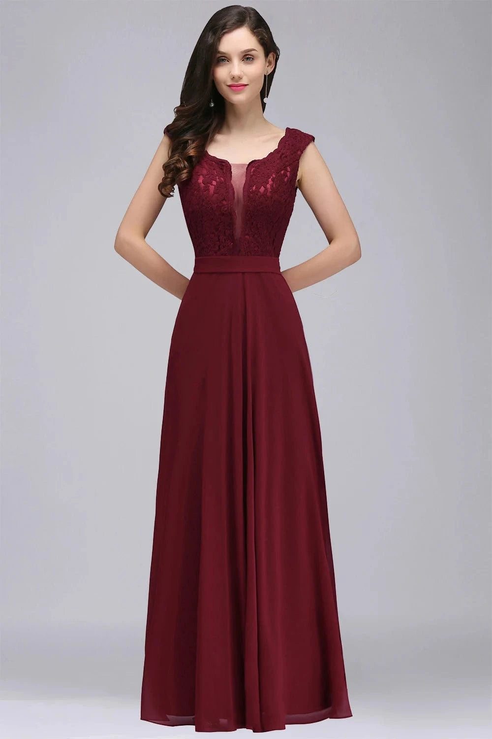 robe demoiselle d'honneur longue chic pour mariage invitée en satin fluide couleur rose poudré