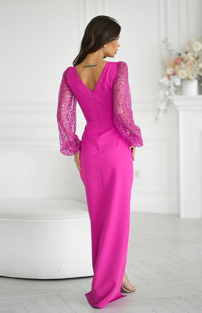 Robe de soirée chic longue drappée