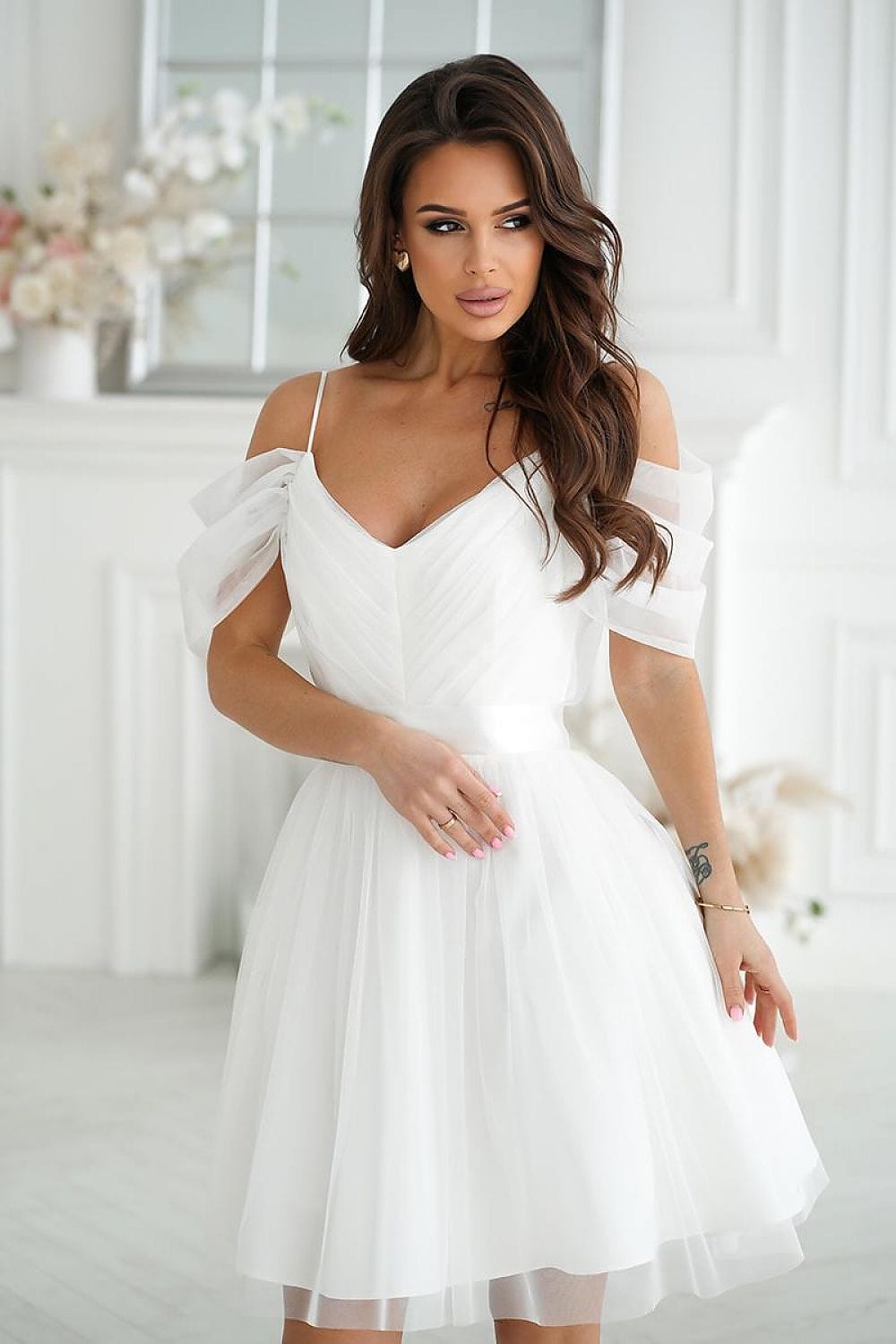 HOT Tulle Les Robes De Soirée Mini Tulle Robe De Soirée A