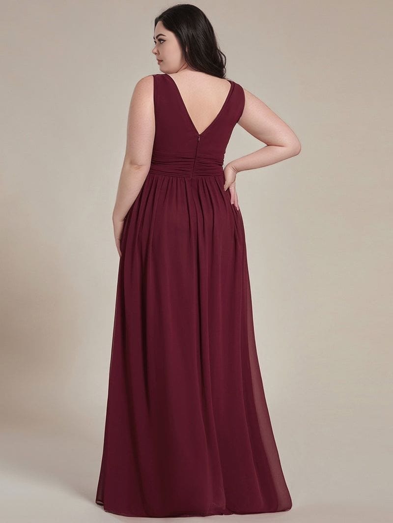 Robe de soirée bordeaux plus size taille empire