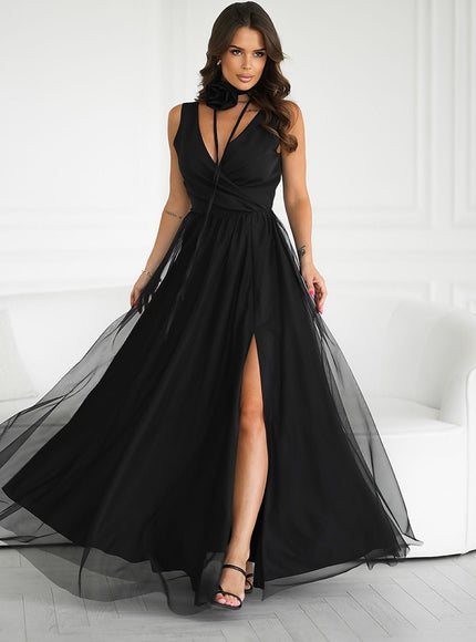 Robe Fleurie Robe De Soiree Stand Prive Gown Robe Gala Noire Longue Bbonepinedress Women's Half Sleeve Dress W/ Lace Detail In Blue Multiple Sizes Robe Fleurie Robe De Soiree Stand Prive Gown Robe Gala Noire Longue Bbonepinedress Women's Half Sleeve Dress W/ Lace Detail In Blue Multiple Sizes