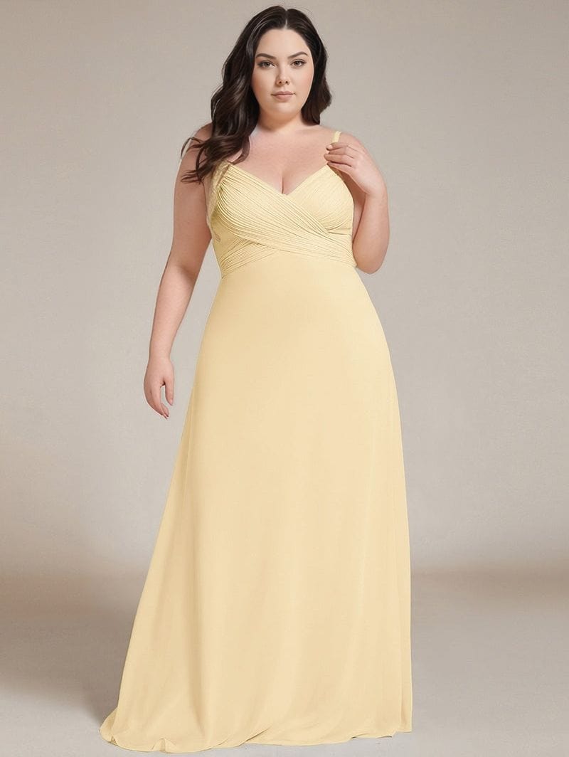 Robe de soirée jaune longue dos nu grande taille