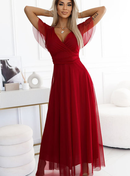 Robe de soirée rouge longue