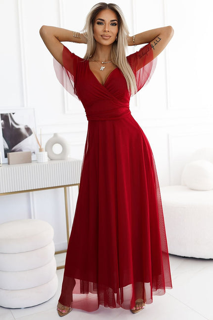 Robe de soirée rouge longue