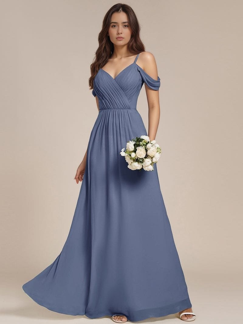 Robe demoiselle d'honneur bleue dos nu