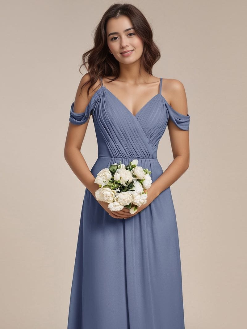 Robe demoiselle d'honneur bleue dos nu