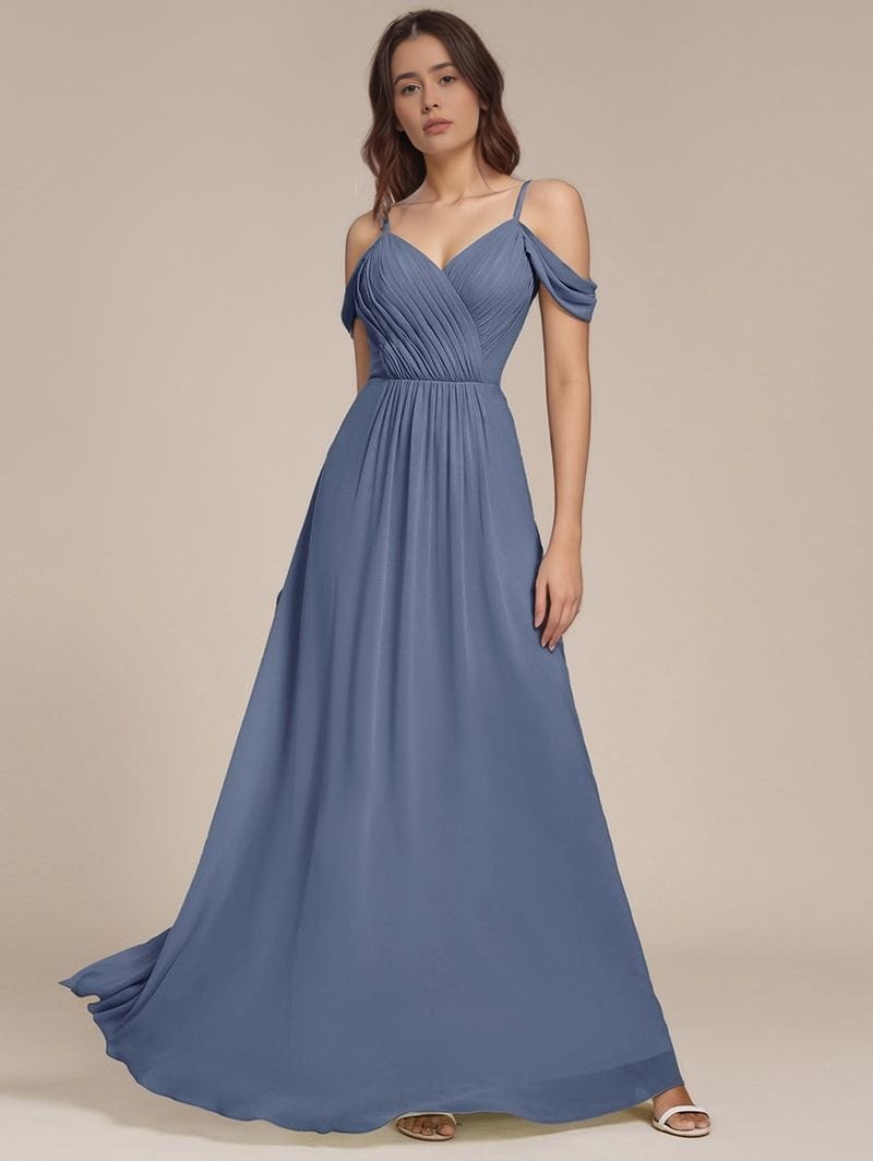 Robe demoiselle d'honneur bleue dos nu
