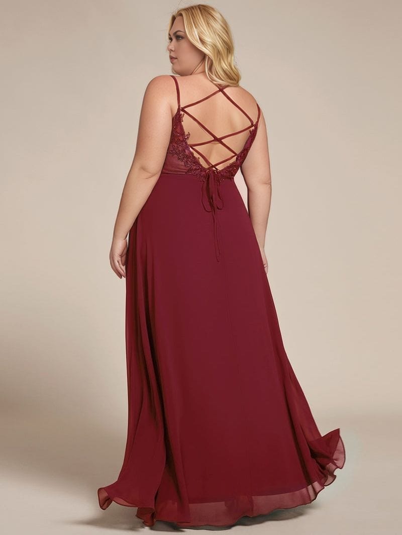 Robe demoiselle d'honneur plus size dos nu