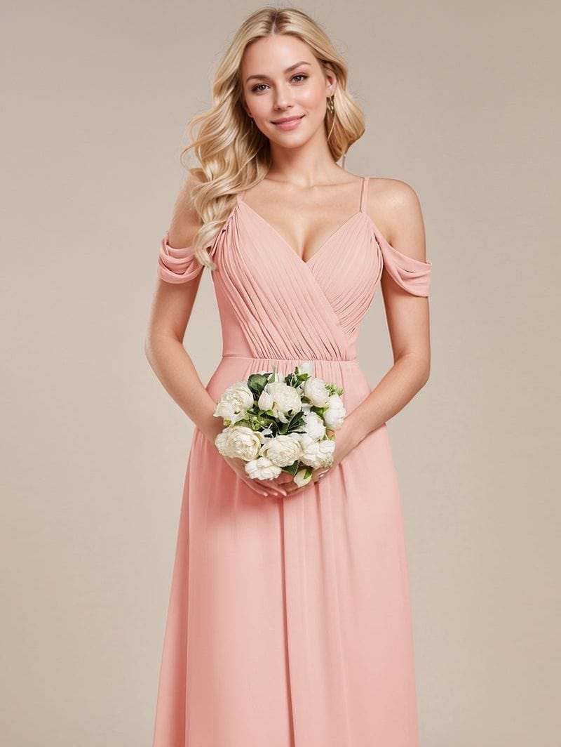 Robe demoiselle d'honneur rose longue dos nu