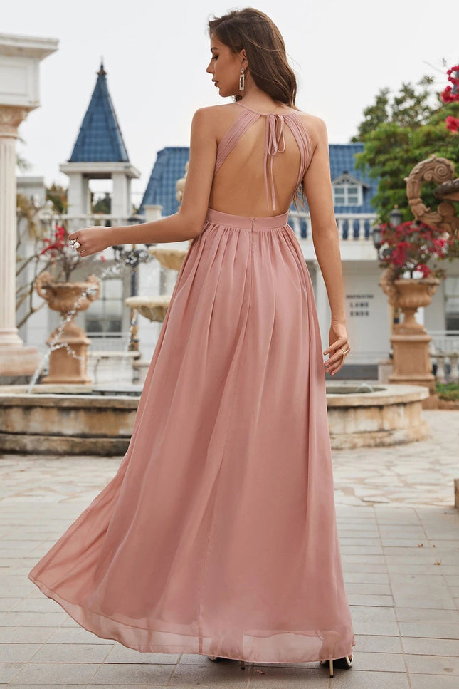 Robe Demoiselle d Honneur Rose Poudre Chic et Tendance