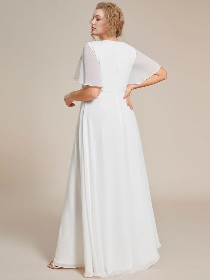 Robe grande taille blanche longue fluide