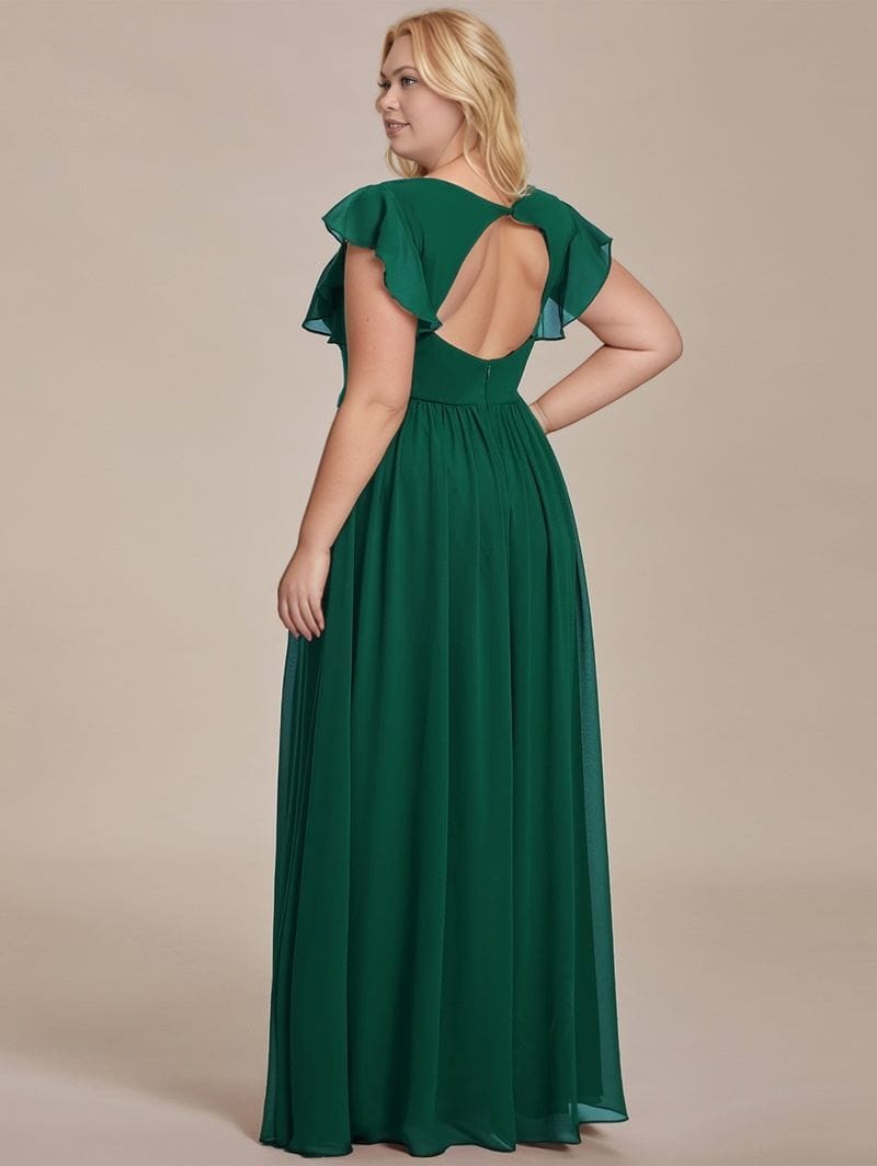 Robe invitée de mariage longue verte grande taille