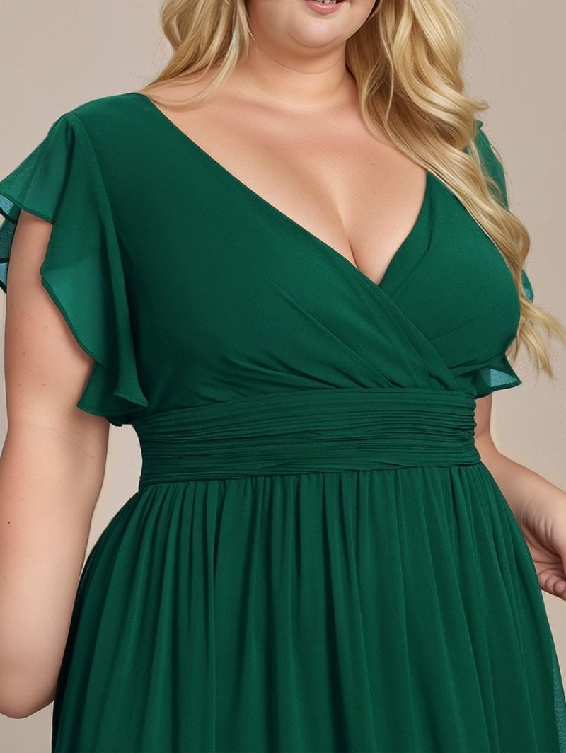 Robe invitée de mariage longue verte grande taille