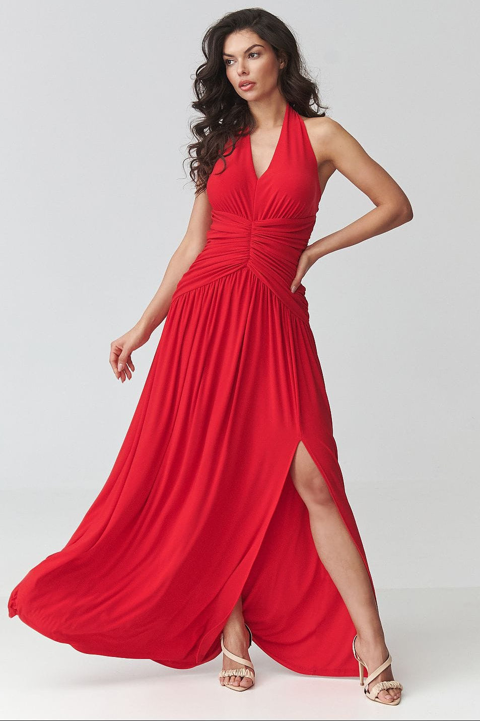  Robe longue model 228321 Makadamia 