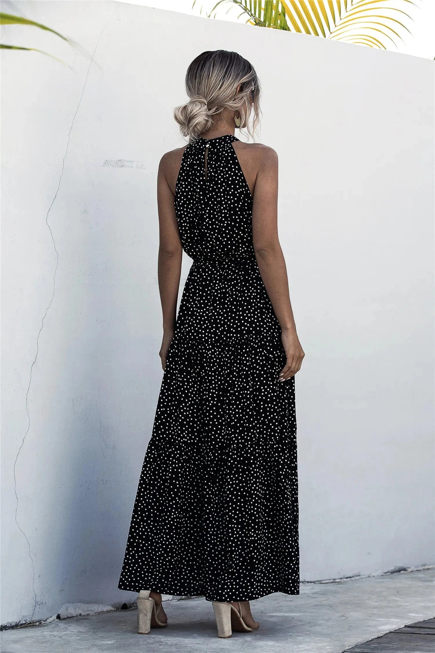 Robe Longue D'été En Viscose – Sans Manches, Col V, Fentes Latérales | Paréo, Couverture De Plage, Tenue Décontractée Femme - 8