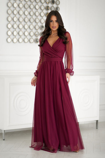 Robe de soirée chic longue en tulle