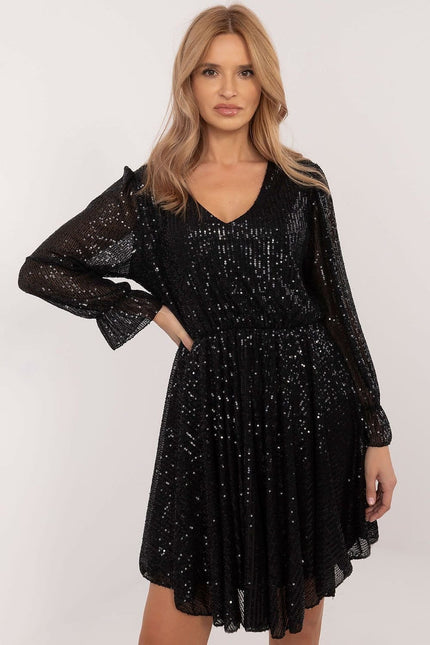 Robe Nouvel An drapée à paillettes