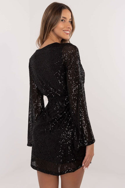 Robe Nouvel An à paillettes avec manches longues