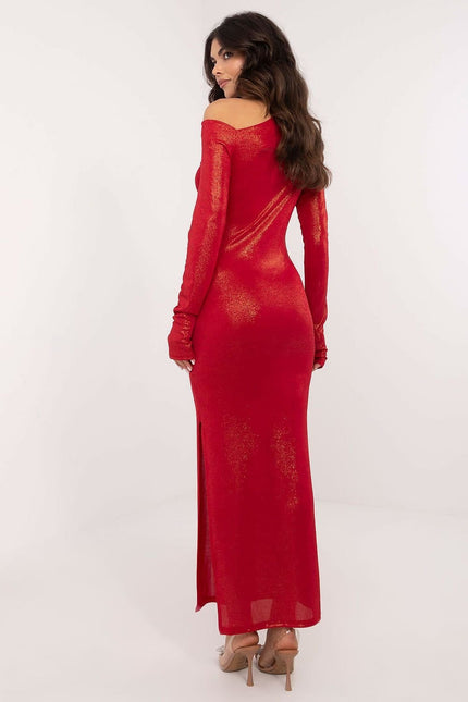 Robe de soirée longue sequin épaule dénudée