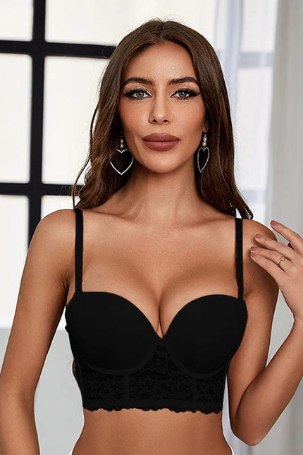 Soutien-gorge dos nu noir invisible en dentelle