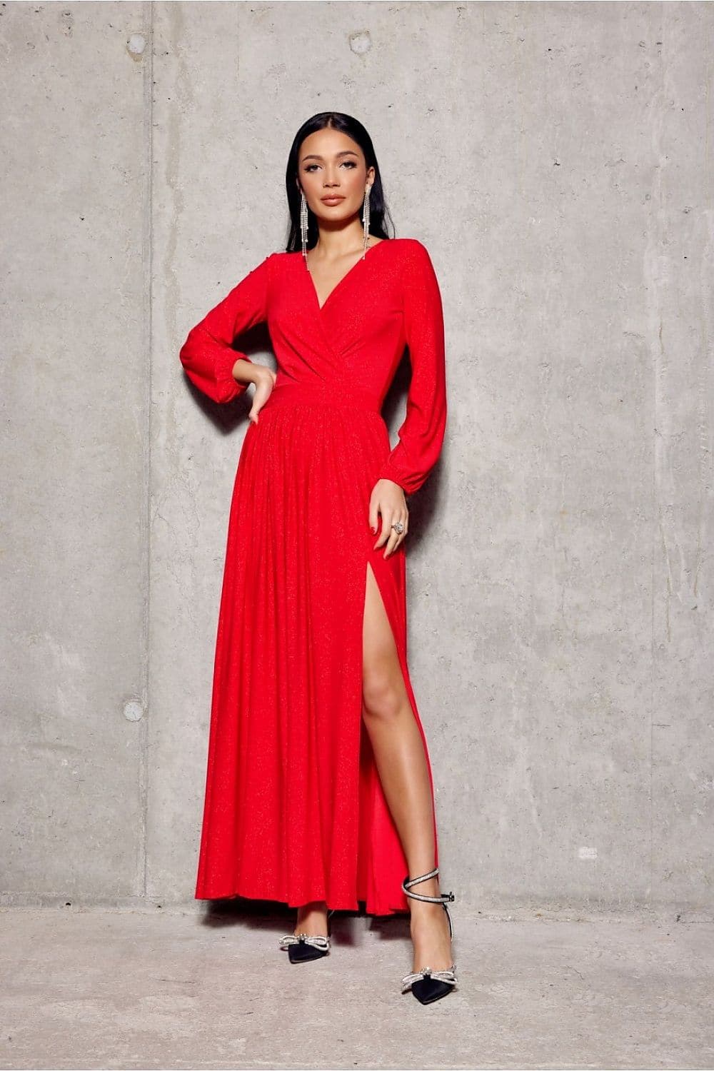 Robe Chic Robe Rouge Hiver Femme Velveta Robe Cocktail Hiver Mariage